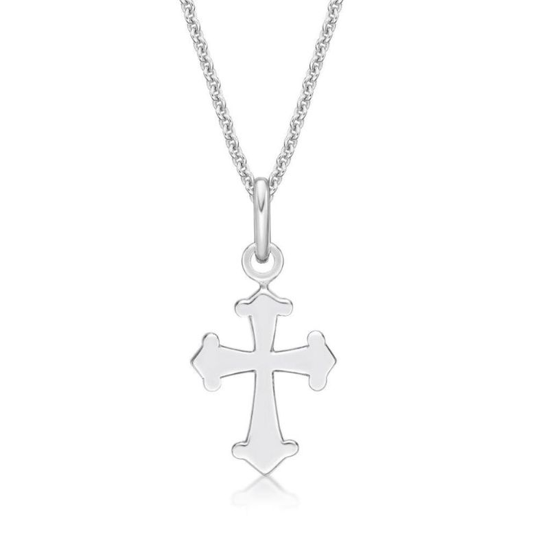 Picture of TINY, ARROW TIP CROSS, 9x11mm with chain
